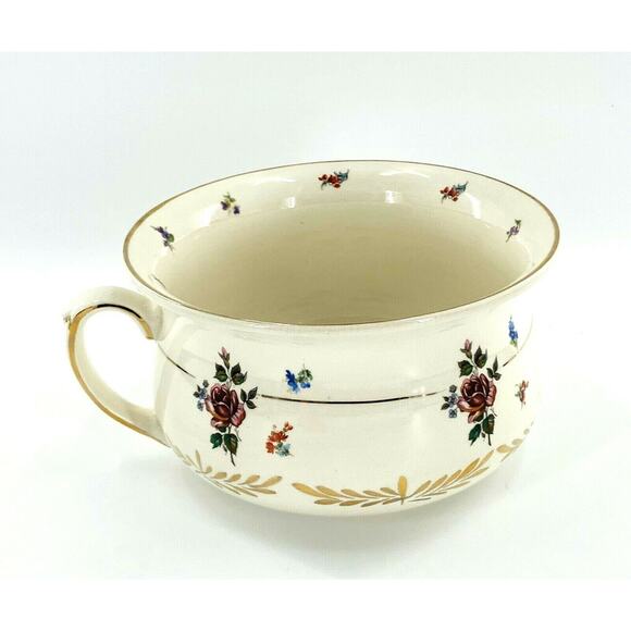 Antique ENGLAND 5104 Handled Chamber Pot - Victorian Porcelain - Picture 4 of 12